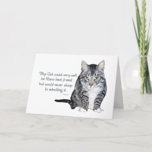 Carte Sagesse de chat - et amitié