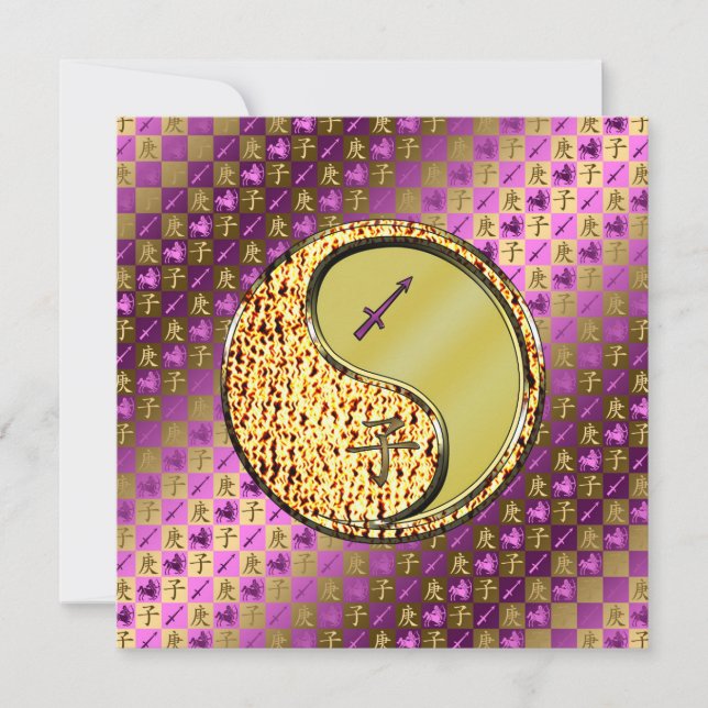 Carte Sagittaire & Rat Métal (Devant)