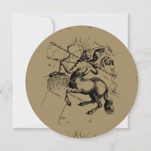 Carte Sagittarius Constellation Hevelius 1690 Engraving
