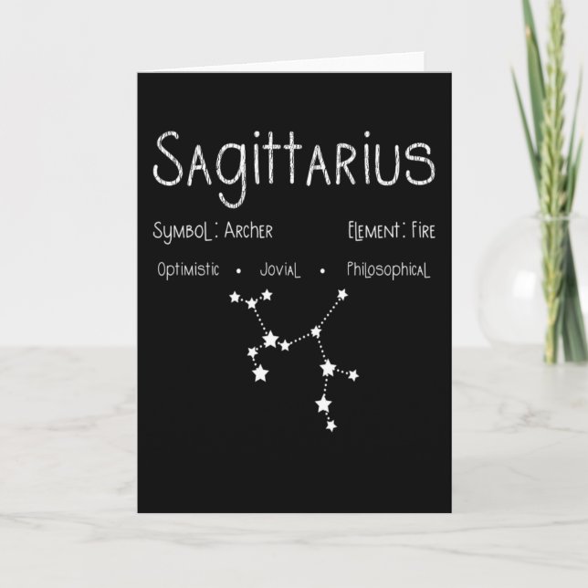 Carte Sagittarius Horoscope Astrologie Étoile Signal Ann (Devant)