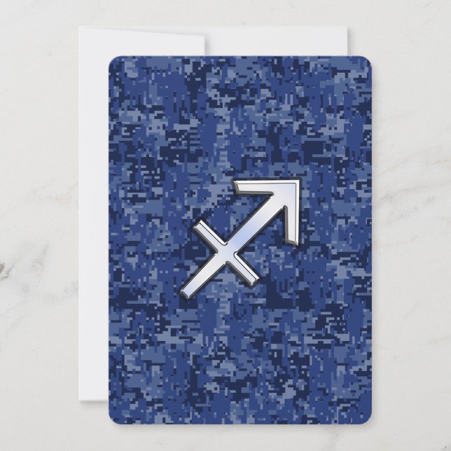 Carte Sagittarius Zodiac Connexion Camo numérique de mar (Devant)