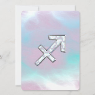 Carte Sagittarius Zodiac signe sur Mère de style perle