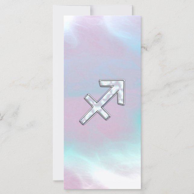 Carte Sagittarius Zodiac signe sur Mère de style perle (Devant)