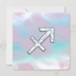 Carte Sagittarius Zodiac signe sur Mère de style perle