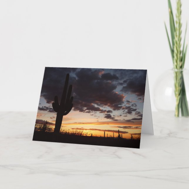 Carte Saguaro Sunset III Arizona Desert Paysage (Devant)