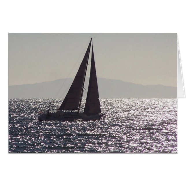 Carte Sailboat & Catalina Island (Devant horizontal)
