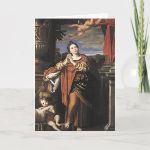 Carte Saint Agnes by Domenichino (c. 1620)