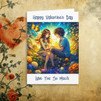 Saint-Anime Couple et papillon Saint-Valentin