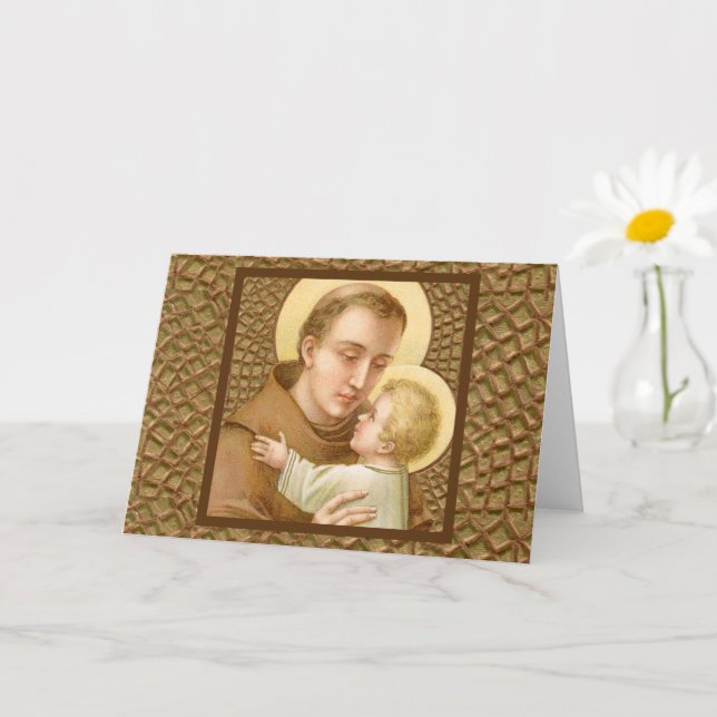 Carte Saint Antoine de Padoue et le Christ Enfant (JM 05 (Petite plante)