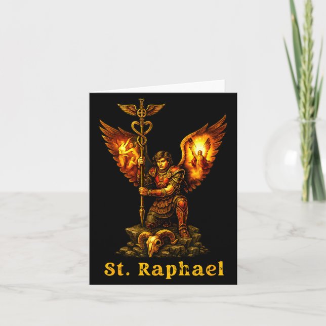 Carte Saint Archangel Raphael Christian Art Faith  (Devant)
