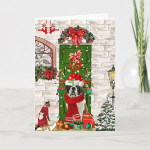Carte Saint Bernard Chien Noël
