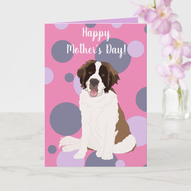 Carte Saint Bernard pour la fête des mères (Orchidée)
