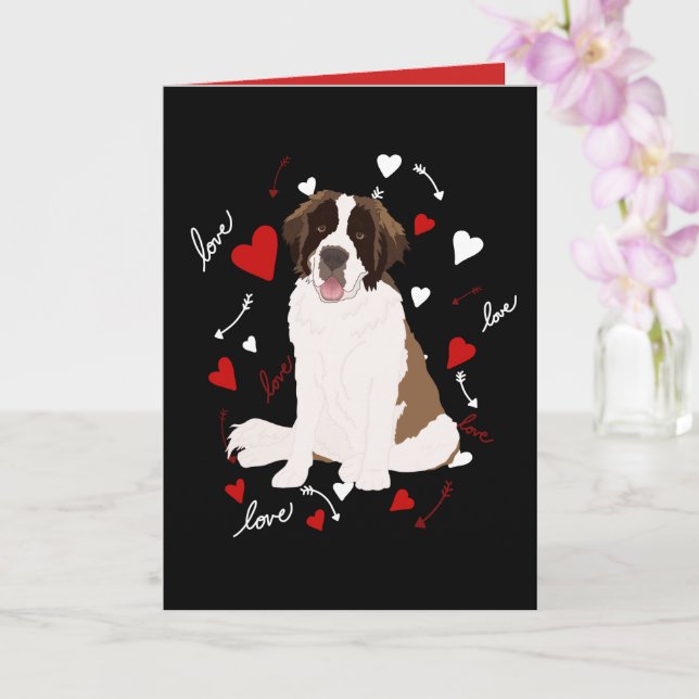 Carte Saint Bernard Valentines (Orchidée)