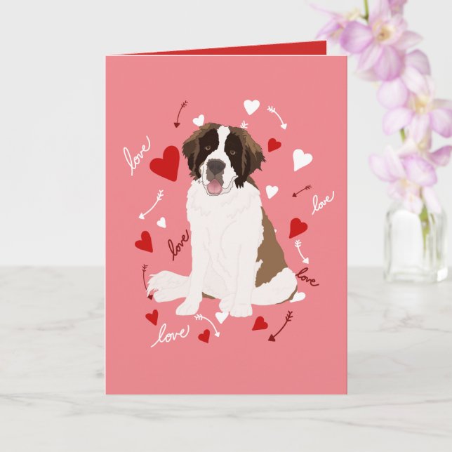 Carte Saint Bernard Valentines (Orchidée)
