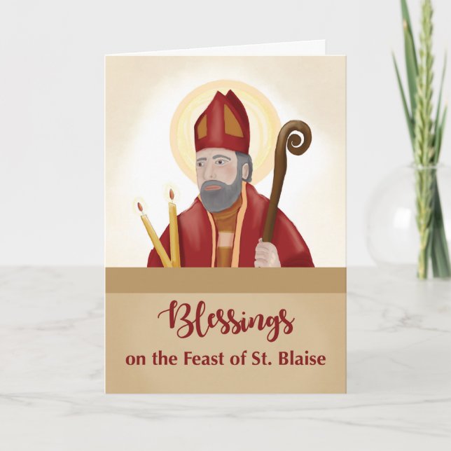 Carte Saint-Blaise Fête Bénédiction (Devant)