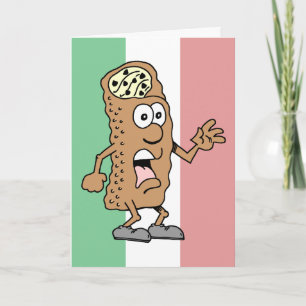 Carte Saint Cannoli ! Vous avez 75 ans ! Funny 75th Birt
