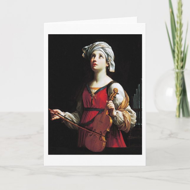 Carte Saint Cecilia (St. Cecilia), Guido Reni (Devant)