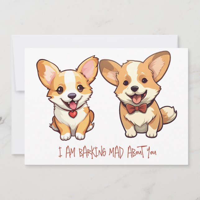 Carte Saint Corgi Chien Anniversaire de Saint Vale (Devant)