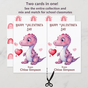 Carte Saint-Dinosaure pour la Saint-Valentin des e