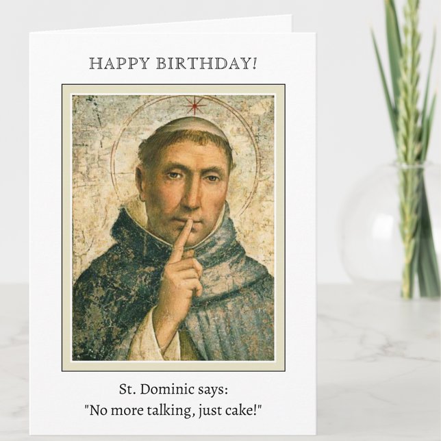 Carte Saint Dominique Bénédiction d'anniversaire religie (Créateur téléchargé)