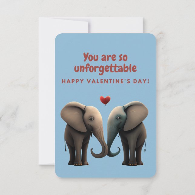 Carte Saint Eléphants Saint Valentin (Dos)