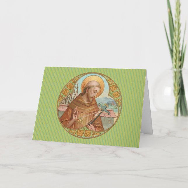 Carte Saint François d'Assise (BK 002) Salutation blanch (Devant)