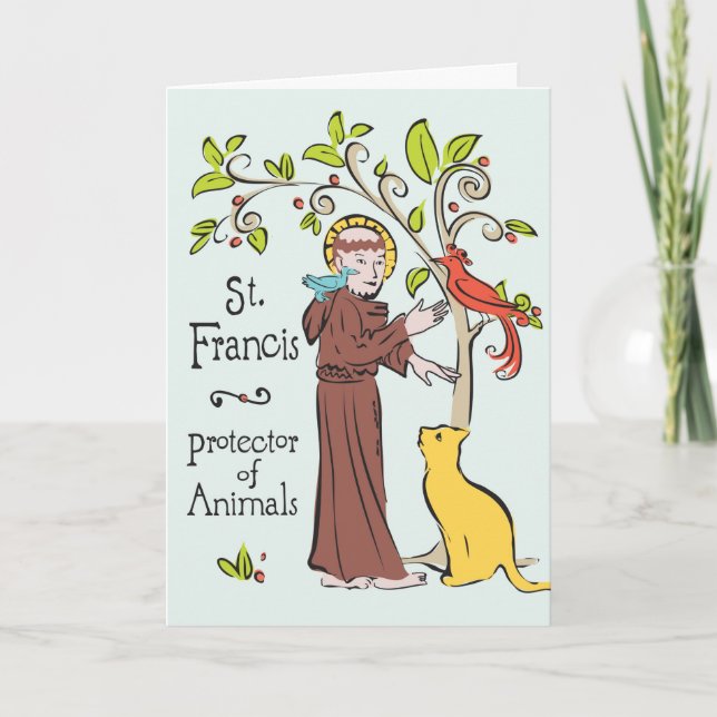 Carte Saint François d'Assise, Protecteur des Anim (Devant)