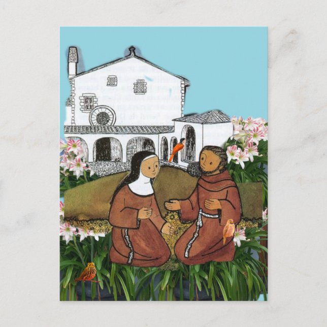 Carte Saint François et Saint Clare d'Assisi (Devant)