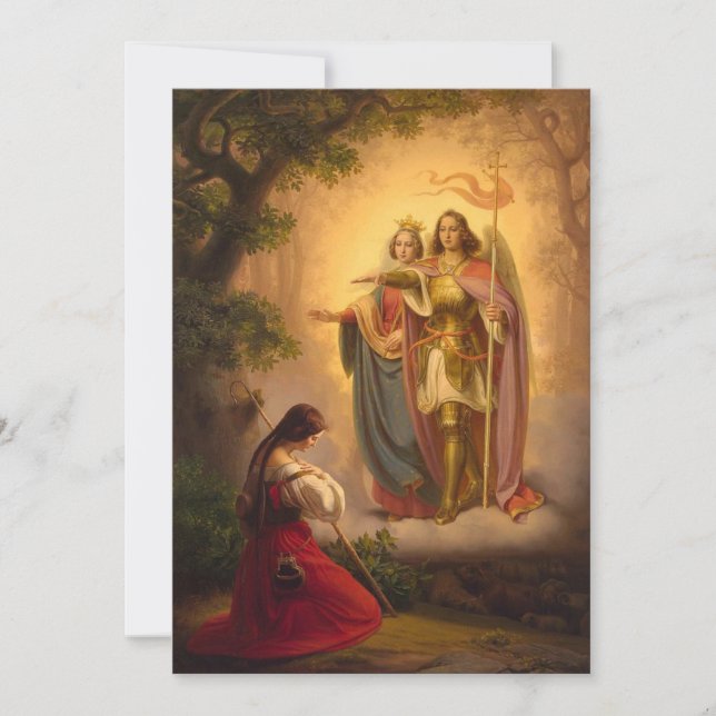 Carte Saint Jeanne d'Arc Saint Michel Catherine Alexandr (Devant)