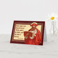 Saint Jérôme en cardinal avec une citation motivat