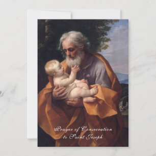 Carte Saint Joseph Acte de consécration Prière catholiqu
