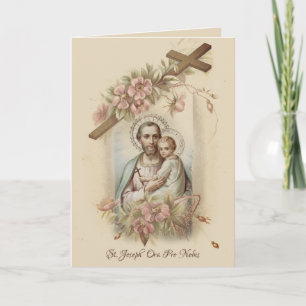 Carte Saint Joseph Enfant Jésus Religieux Traditionnel