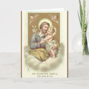 Carte Saint Joseph FÊTE DES PÈRES Angels Lily