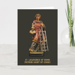Carte Saint-Laurent de Rome, Patron Saint des Cuisiniers