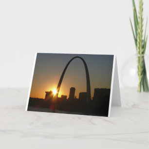 Carte Saint-Louis Arch Sunset