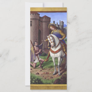 Carte Saint Martin de Tours coupant son manteau en deux
