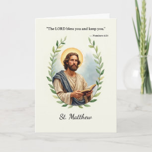Carte Saint Matthieu que la paix et les bénédictions de
