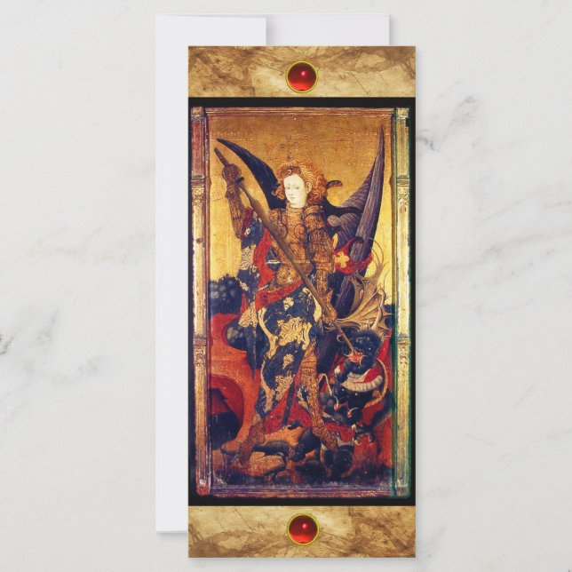 Carte Saint Michael Vanquishing le diable (Devant)
