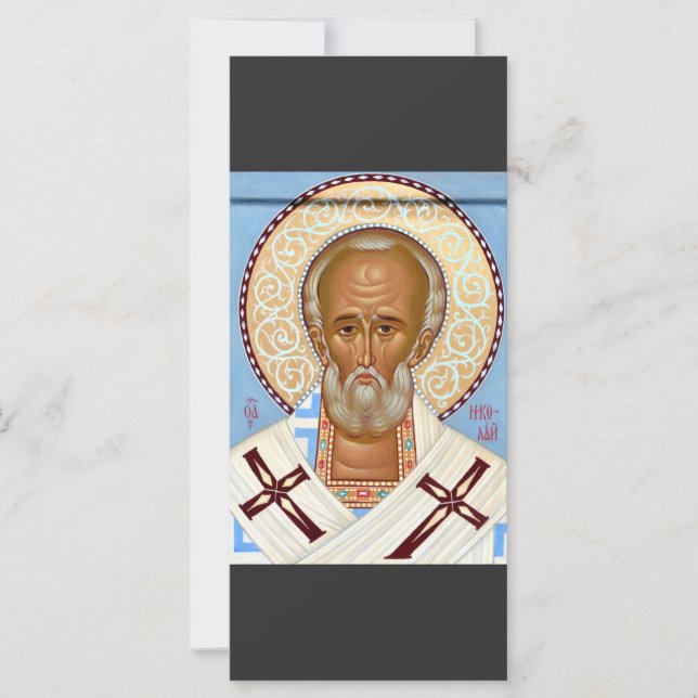 Carte Saint Nicolas de Myre Art Orthodoxe Premium (Devant)