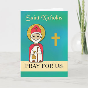 Carte Saint Nicolas Priez pour nous Simple Saint catholi