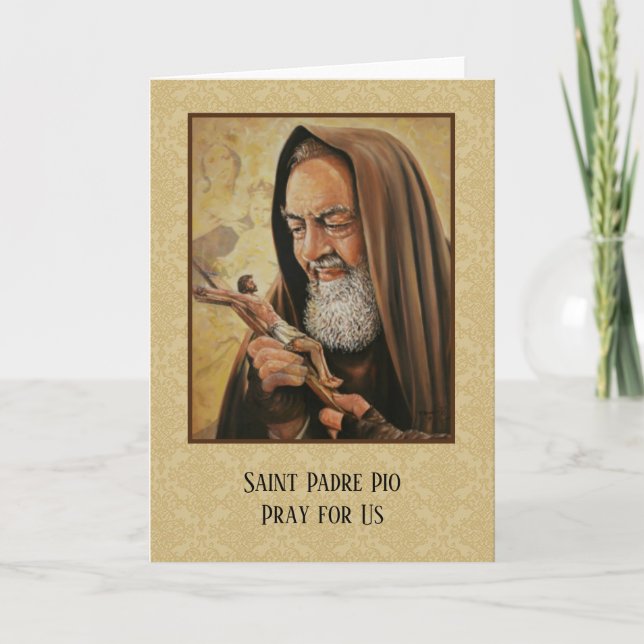 Carte Saint Padre Pio Prêtre et Stigmatiste (Devant)