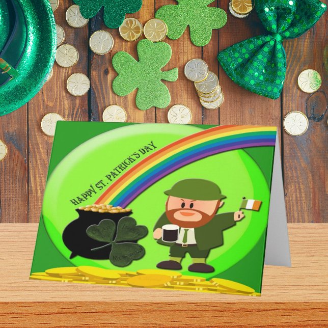 Carte Saint-Patrick (St. Patrick's Day End of Rainbow Card)
