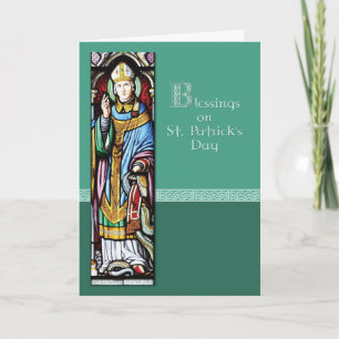 Carte Saint Patrick Bénédictions, Religieux Vert