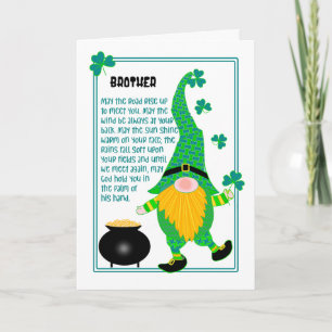 Carte Saint Patrick de Frère Leprechaun Irlandais Bénédi