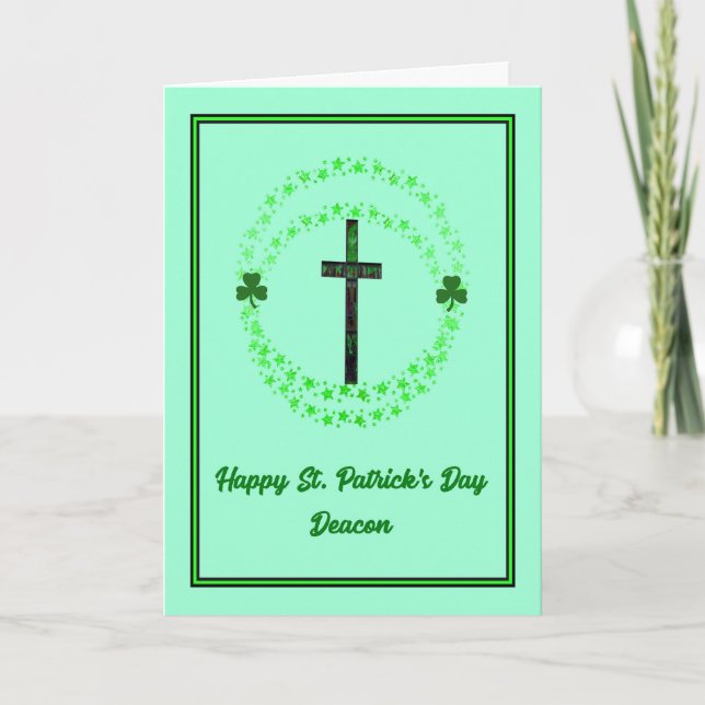 Carte Saint Patrick pour diacre (Devant)