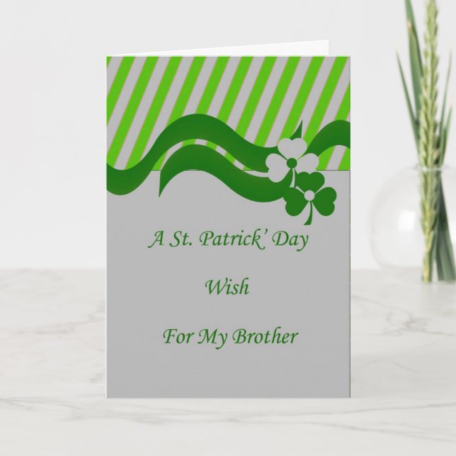 Carte Saint Patrick pour Frère (Devant)