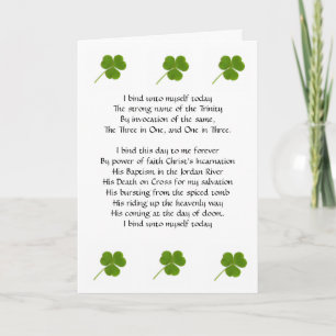 Carte Saint Patrick's Breastplate Card