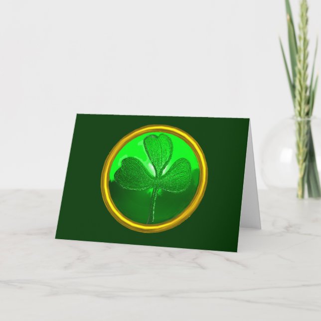 CARTE SAINT PATRICK'S CELTIC HEART, SHAMROCK (Devant)
