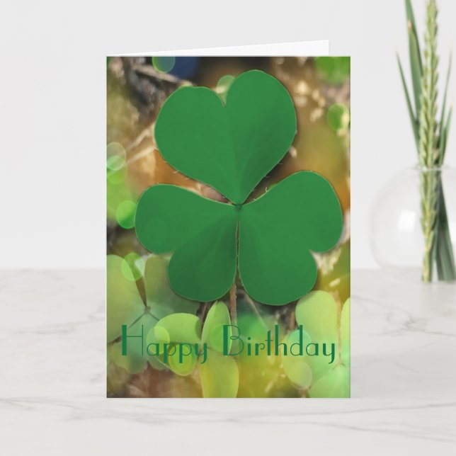 Carte Saint Patrick's Day Anniversaire (Devant)
