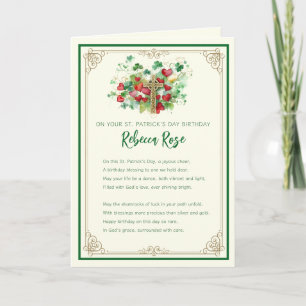 Carte Saint-Patricks Day Anniversaire Croix celtique Sha